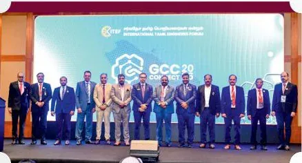 ITEF leaders lined up on stage at the curtain raiser